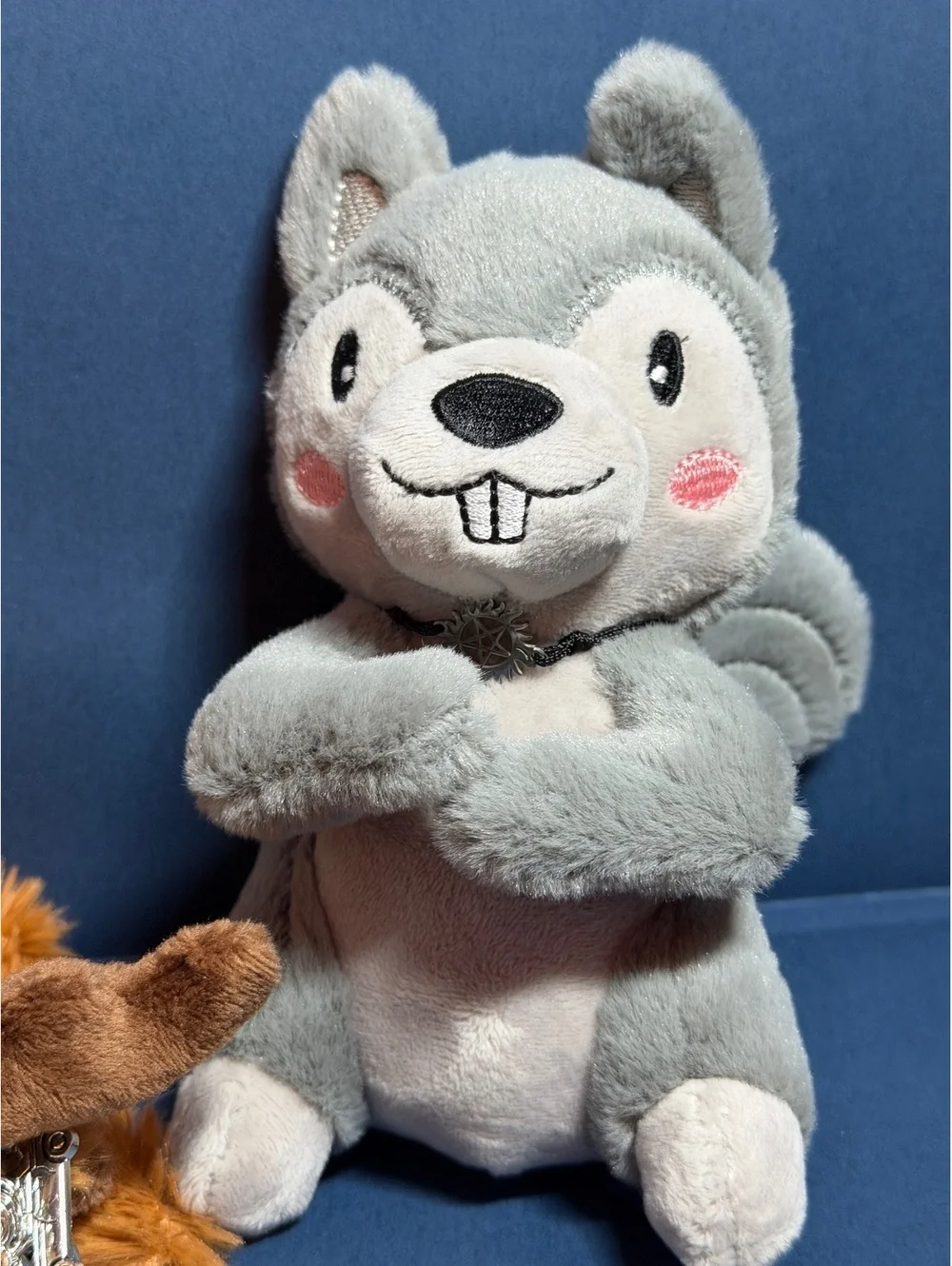 Moose(Sam) & Squirrel(Dean) plushies with antiposession bracelet & keychain.